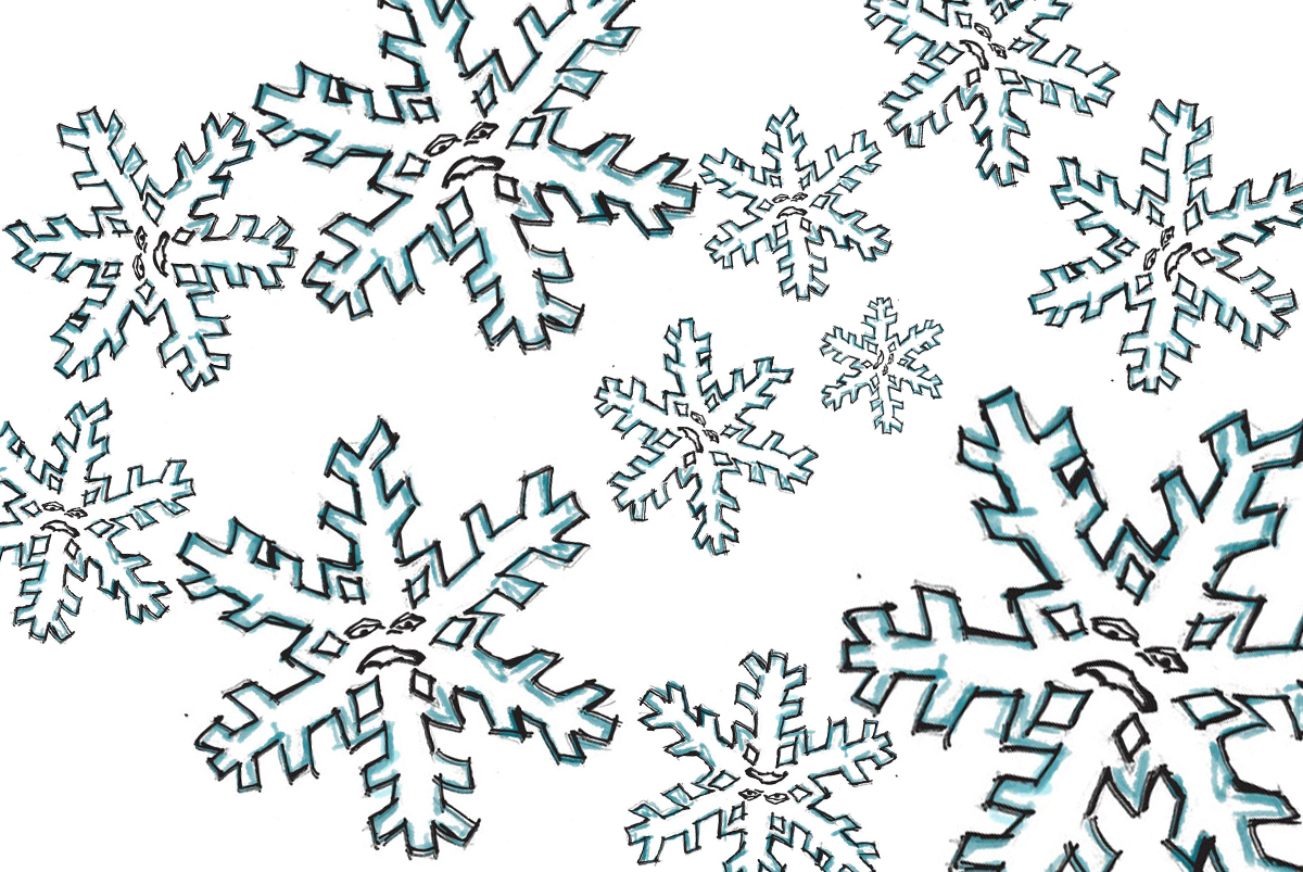 Lots of sad snowflakes who are all the same