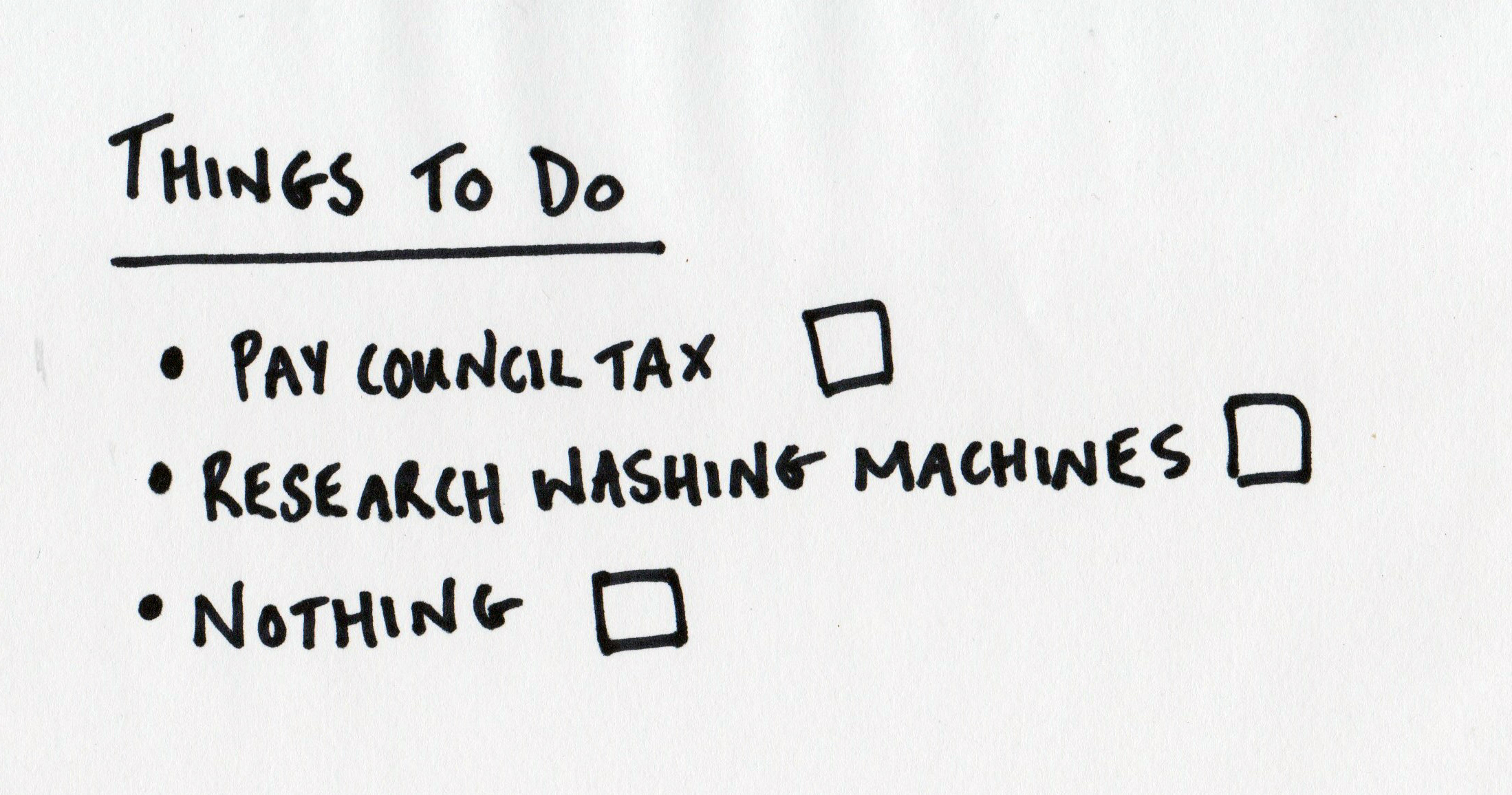 things to do list: do nothing